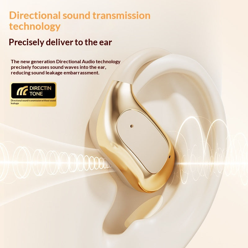 EARBUDS featuring directional sound transmission technology for precise audio delivery.